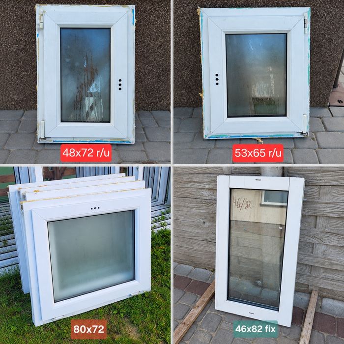 Okna używane PVC – różne rozmiary, balkonowe i FIX | Transport