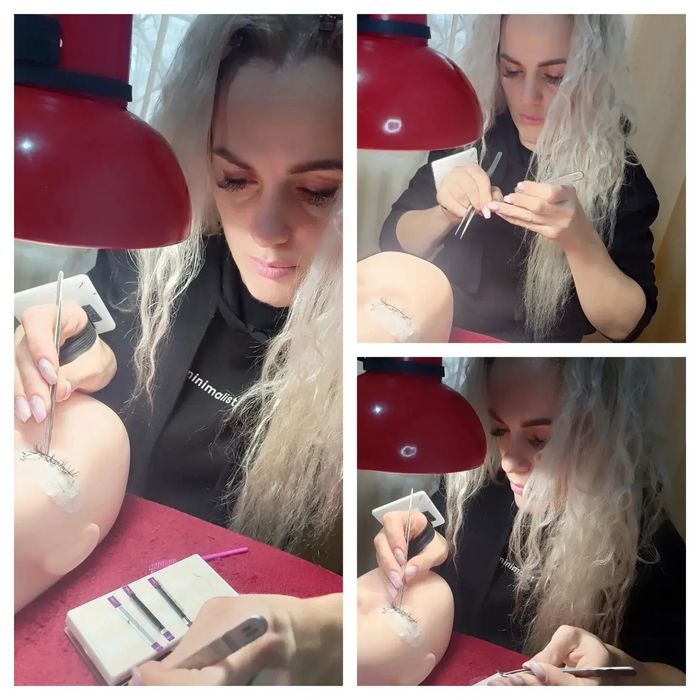 Навчання по нарощенню вій, обучение базовый курс по наращиванию ресниц