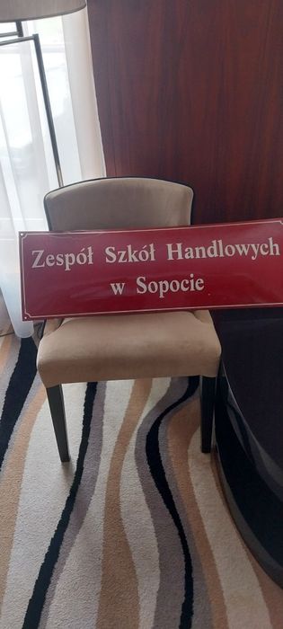 Stary szyld tablica emaliowany sopot