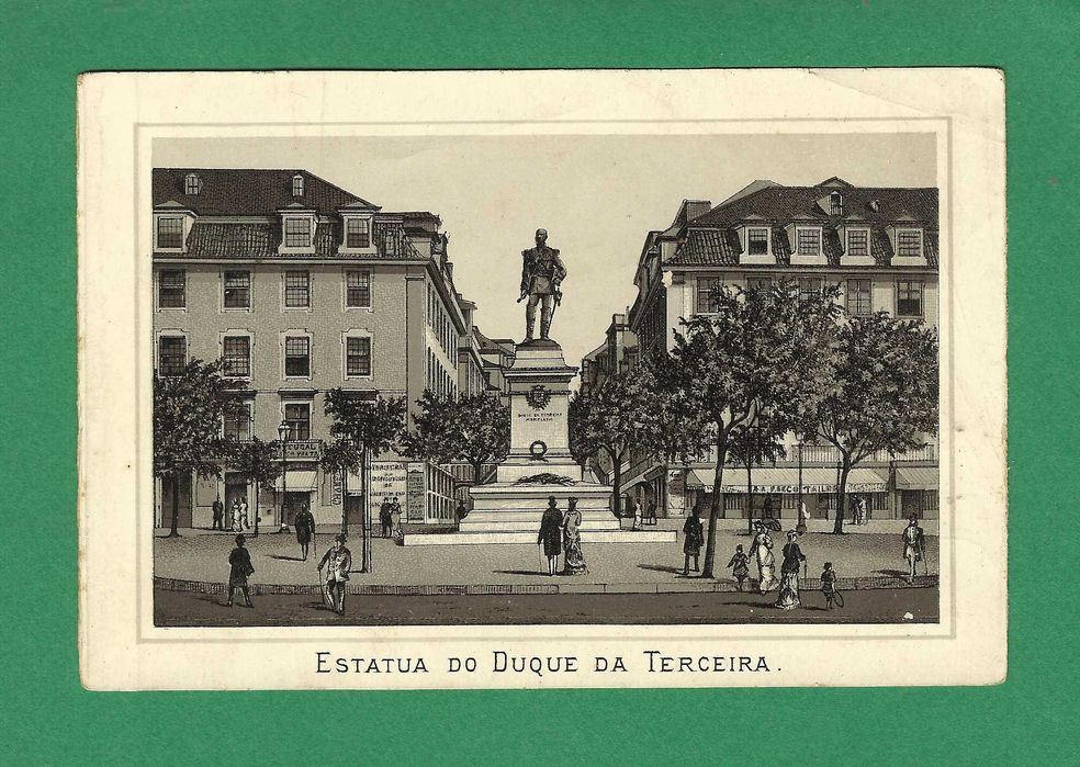 Gravura Antiga - LISBOA - Avenida da Liberdade