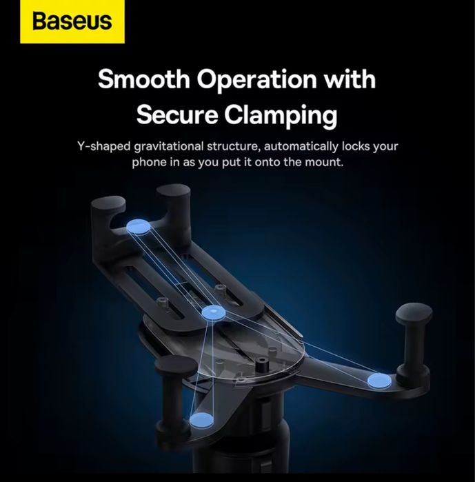 Baseus Тримач телефону із безпровідною зарядкою