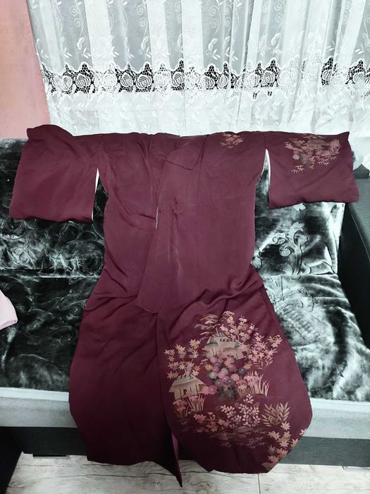 Kimono japońskie hōmongi jedwabne