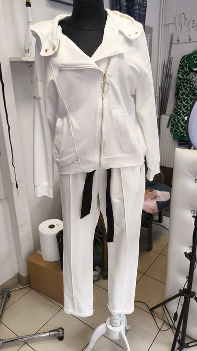 La mu piękna bluza ramoneska biała bawełna rozm S m l xl XXL