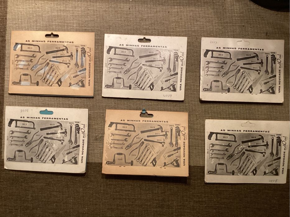 Brinquedo português antigo. 6x METOSUL - OSUL As Minhas Ferramentas.