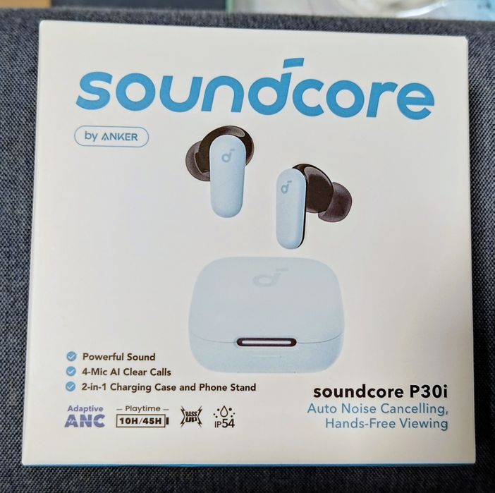 Słuchawki bezprzewodowe z ANC, Soundcore p30i. Nowe, gwarancja.