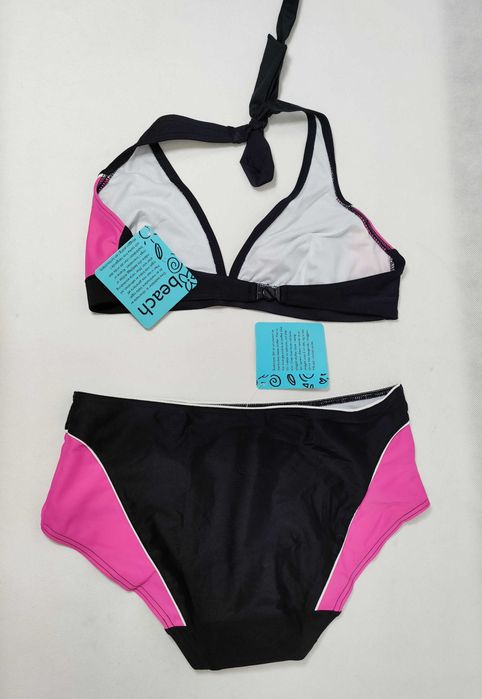 Strój kąpielowy dwuczęściowy sportowy bikini czarny 38/40 ST0195B
