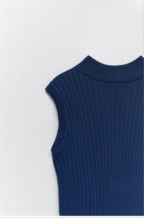 Плаття в рубчик Zara міді M-L рзмір