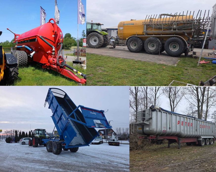 Wynajem przyczep rolniczych, beczek asenizacyjnych