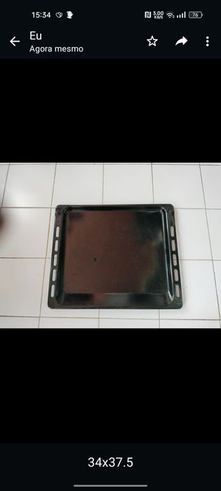 Tabuleiro e grelhas de forno, medidas na imagem