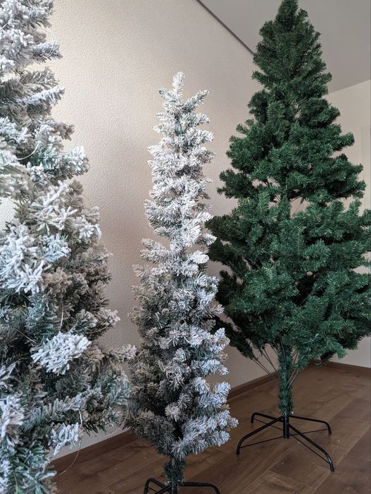 Штучні ялинки, гірлягда в подарунок! Зелена, біла, з ефектом снігу