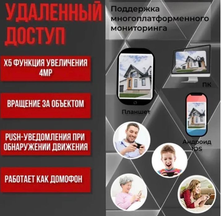 Камера відеоспостереження видеонаблюдение WiFi IP PTZ уличная iCsee A6
