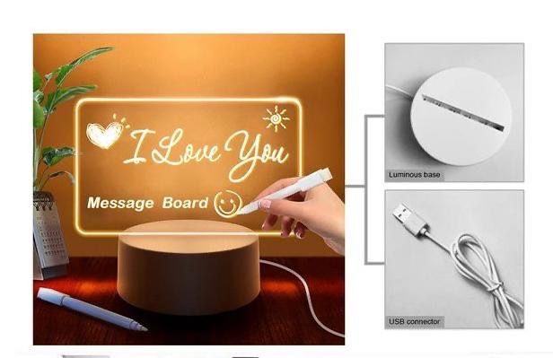 Quadro LED de Mesa para Escrever – Personalizável