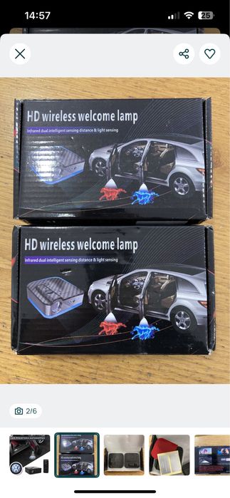 Led logotipo Volkswagen VW para porta carro projetor logotipo - Novo