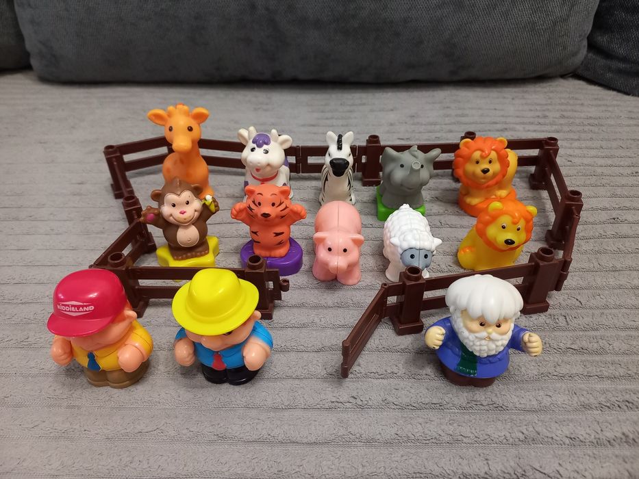 Фігурки Kiddieland ковчег Ноя, трактор ферма, сафарі, літак, лімпопо