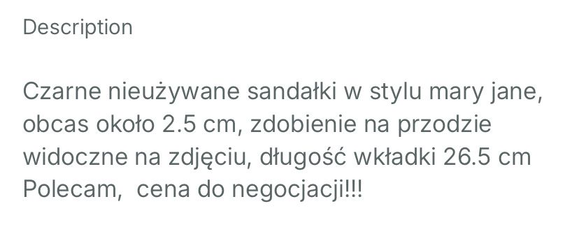 Sandałki Mary Jane
