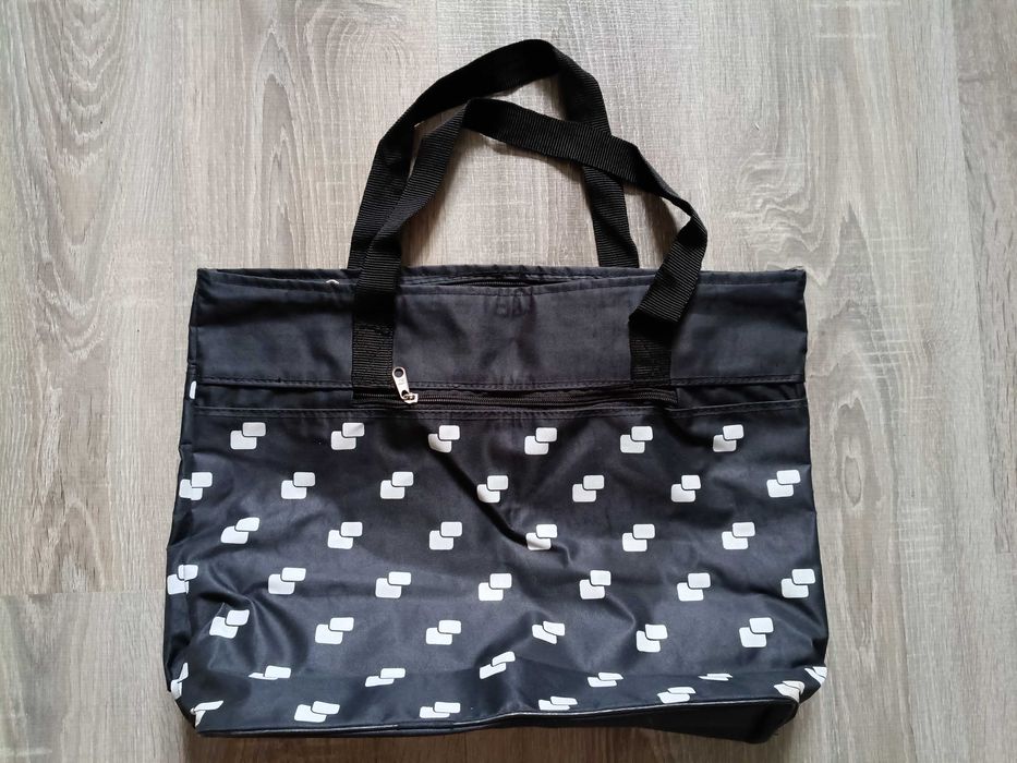 Damska torba shopper Czarna 43 x 32 x 12 cm