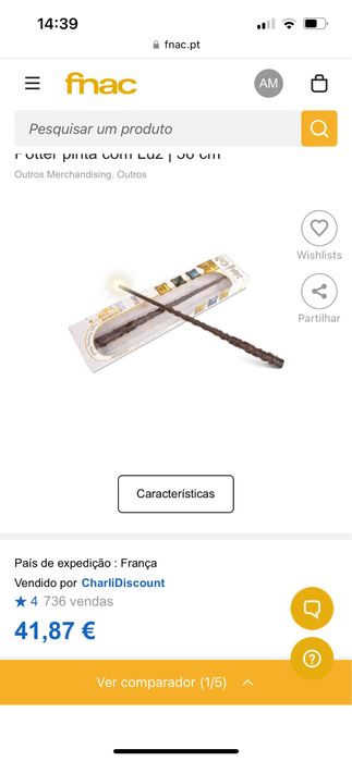 Varinha luminosa Hermione Harry Potter