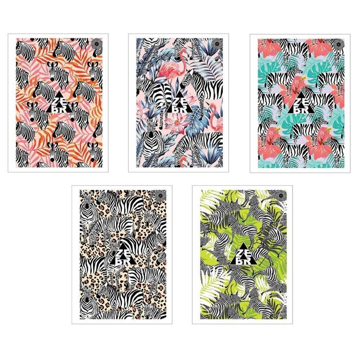 Zeszyt A5/60K kratka Zebras (10szt) Ziemia Obiecana folia,157x219 mm
