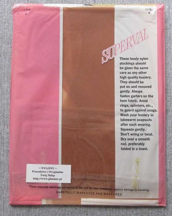 Oryginalne pończochy nylonowe 100% nylon, rozm. 11 beżowe, lata70te