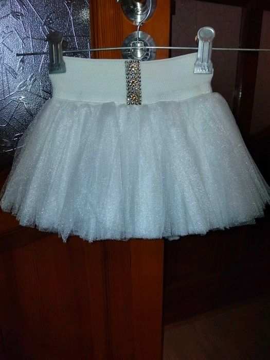 Юбка/Спідниця фатинова дитяча біла, б/у вік 1 - 2 роки