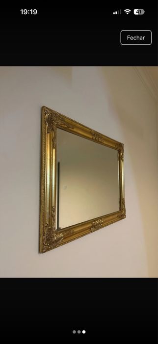 Espelho vintage dourado