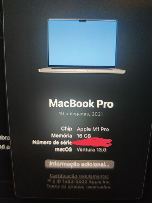 MacBook Pro M1 1Tb 16" 2021 [Bateria nova]