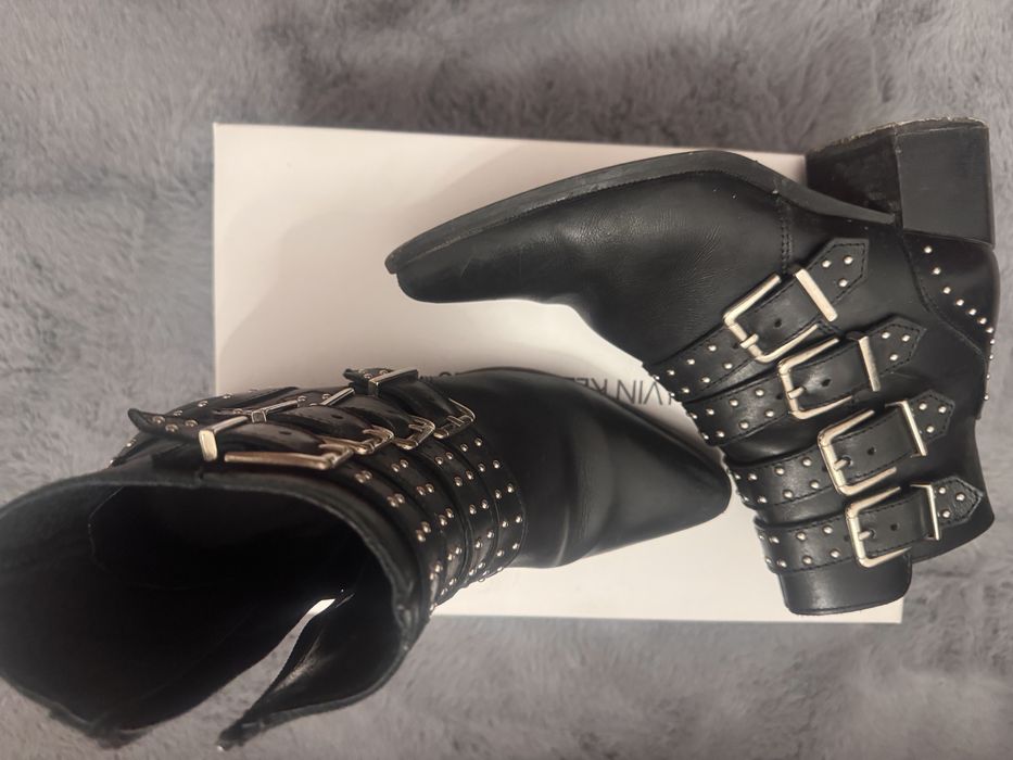 Botki skorzane  wojas kowbojki cwieki