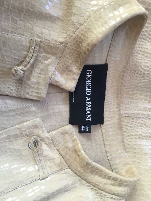 Жакет із натуральної шкіри Giorgio Armani