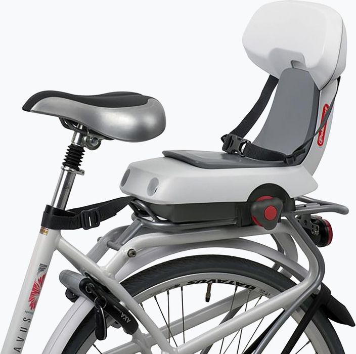 Fotelik rowerowy Polisport Guppy Junior do 35 kg na tylni bagażnik bia