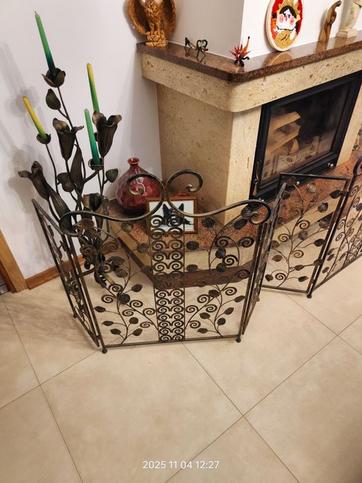 Parawan kominkowy, osłona kominka