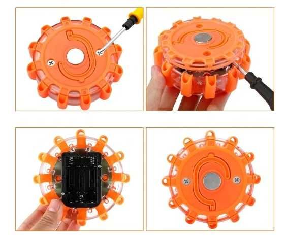 Flary LED drogowe Awaryjne światła ostrzegawcze 2 PAK latarka