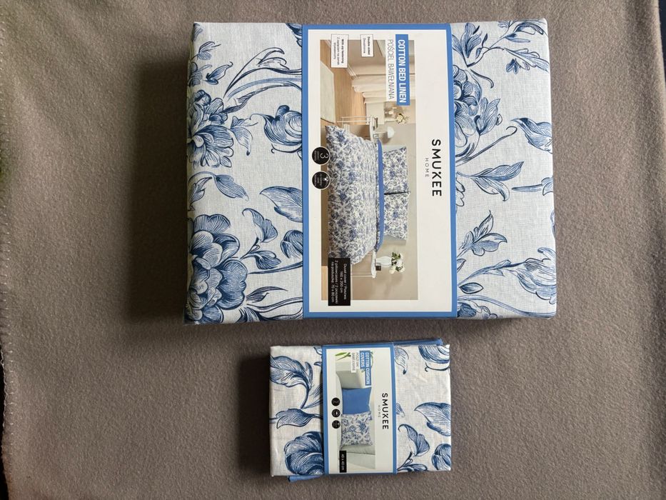 Komplet pościeli bawełniana Smukee 160x200 cm+ dwie poduszki 40x40