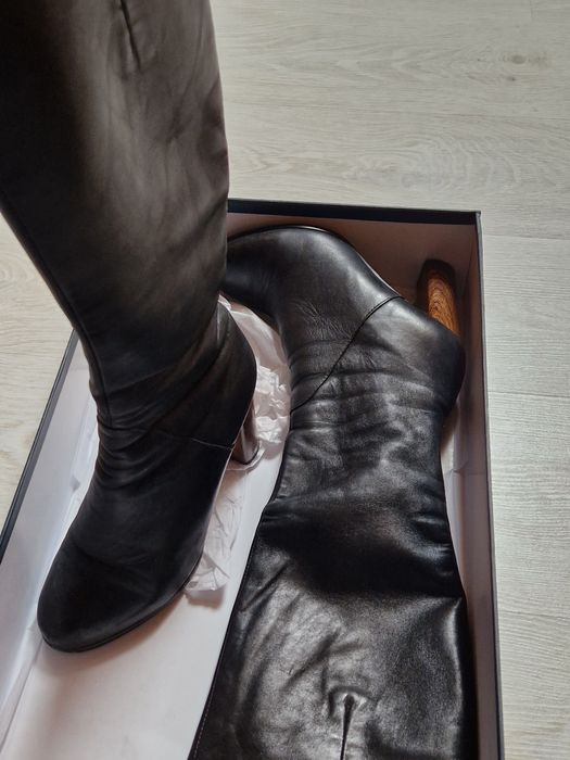 Чоботи шкіряні на натур цегейці 35 розмір