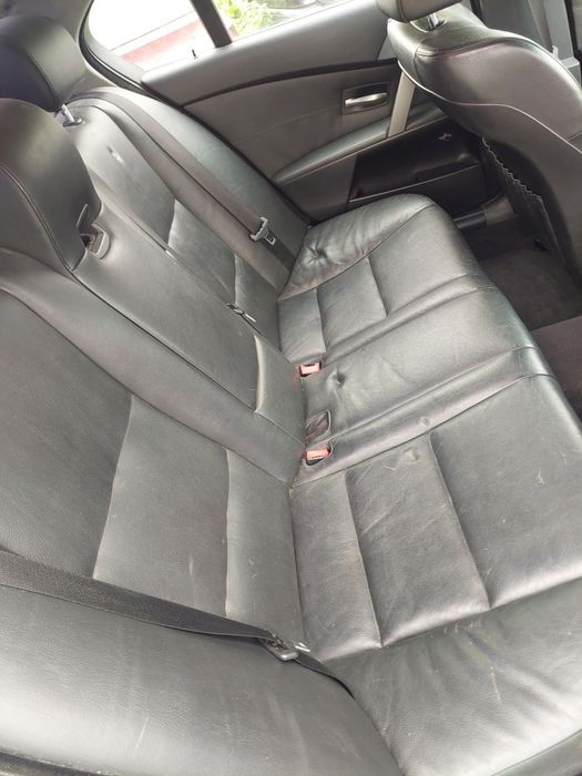 skóra sportsize kubelki czarna skóra sedan bmw e60 grzane
