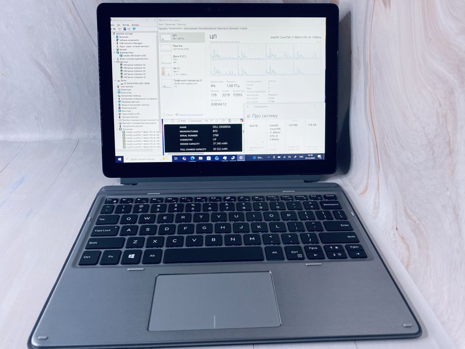 ‼️2- in - 1/Трансформер‼️Dell Latitude 7200 12.3’FHD ips i7-8665u
