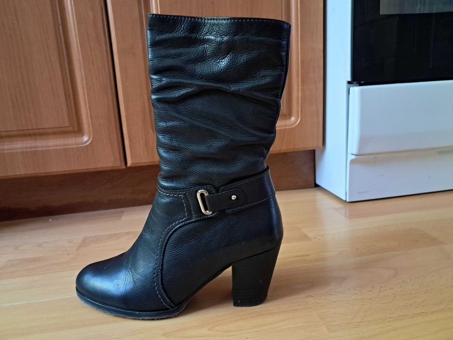 buty damskie czarne półwysokie 37