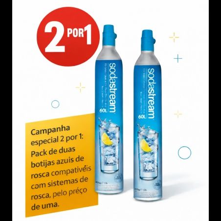 Botijas CO₂ 425g Azul Rosca Compatível com sistemas rosca