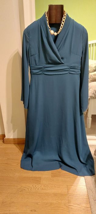 Vestido azul de cerimónia