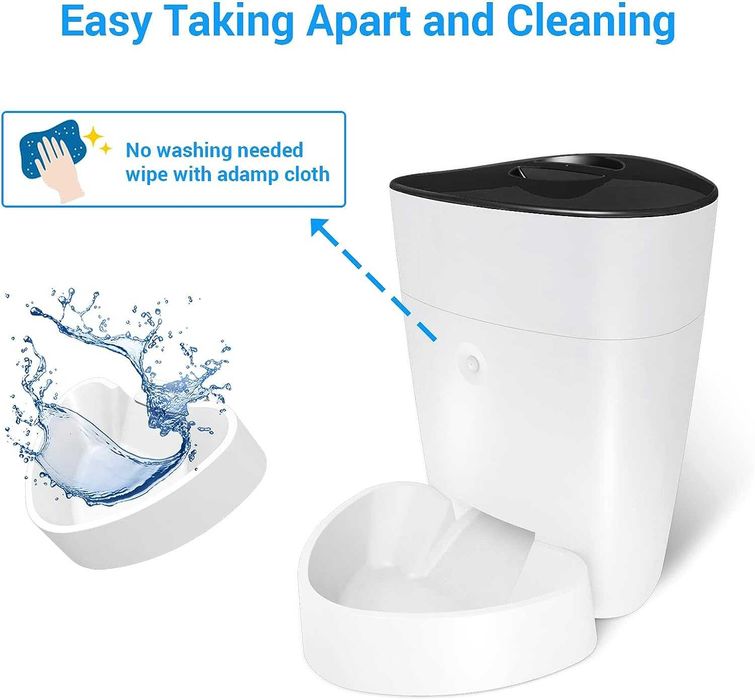 Automatyczny podajnik dla kotów z timerem, 4 l karma dla kotów i psów