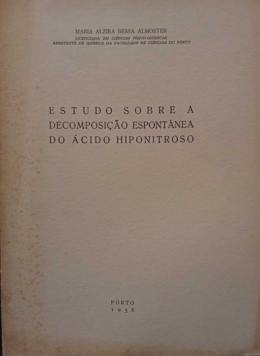 Estudo sobre a Decomposição espontânea do Ácido Hiponitroso