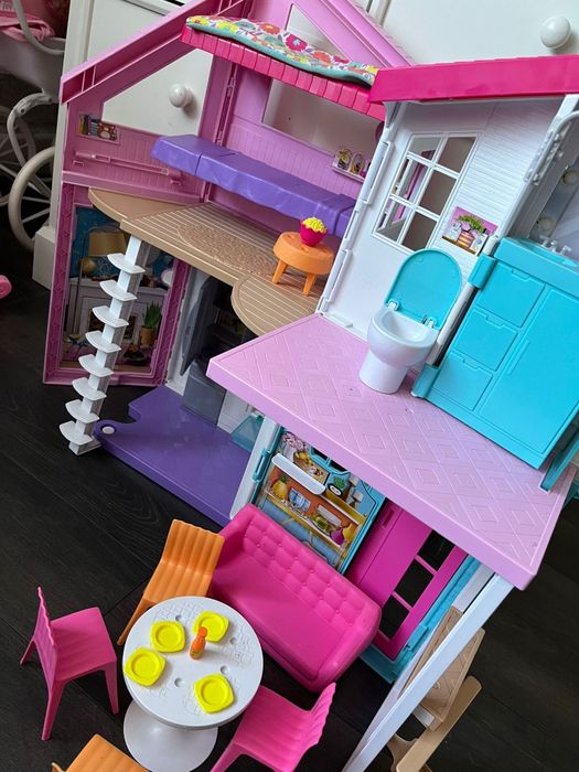 Duzy Domek barbie z akcesoriami
