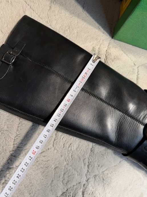 Czarne skórzane botki kozaki Lazamani  40