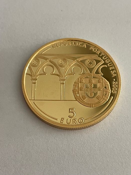 Moeda 5€ ouro proof papa João xxi