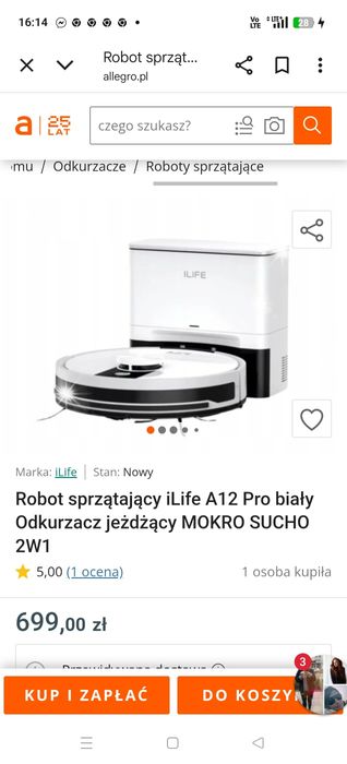 Robot sprzątający Ilife A12 pro