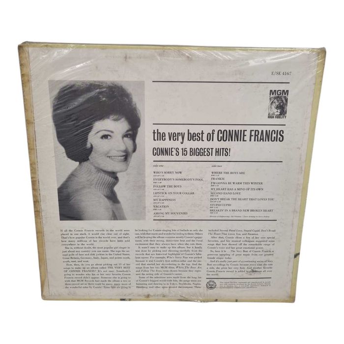 Connie Francis – The Very Best of Connie Francis, mono, e-4167, 1963, winyl