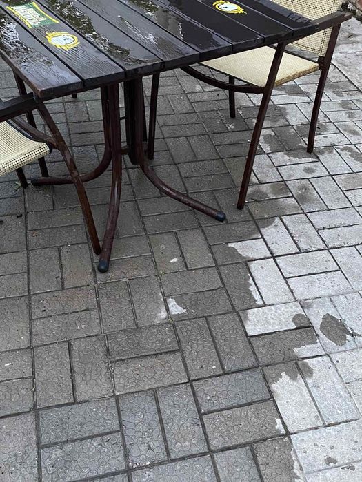 Стол 4 стула дерево металл