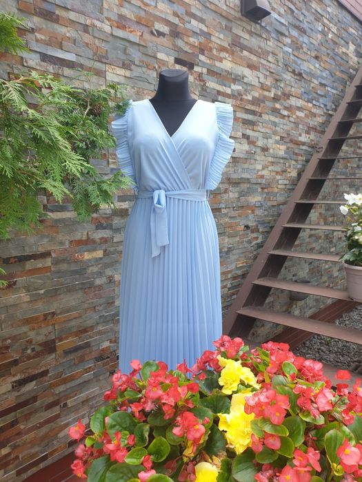 Sukienka maxi plisowana roz uni s m l