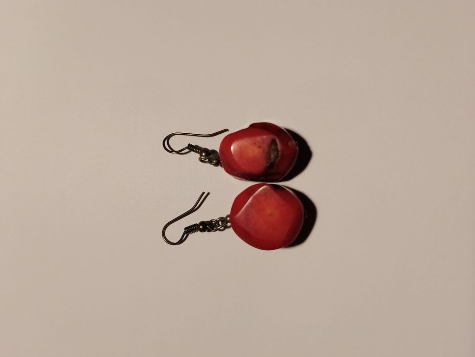 Koral robaczywka- kolczyki