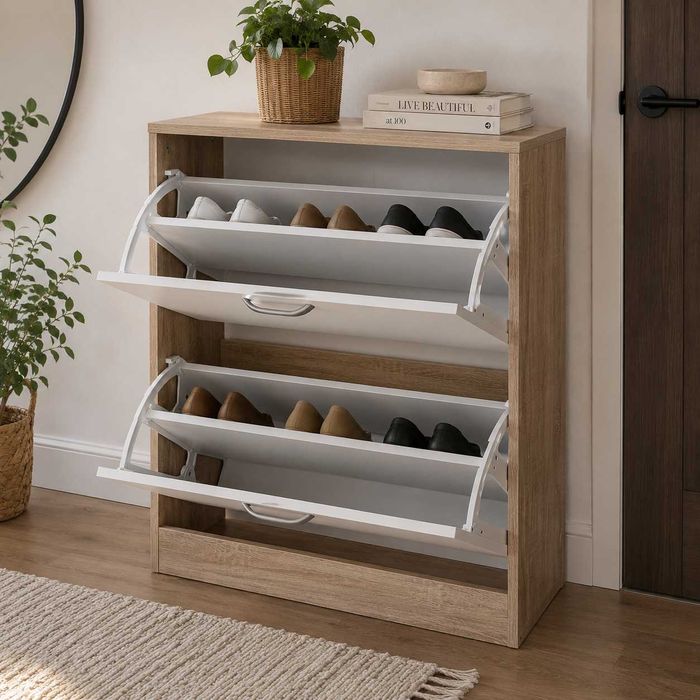 Organizer na 12 par butów 82 cm biały sonoma