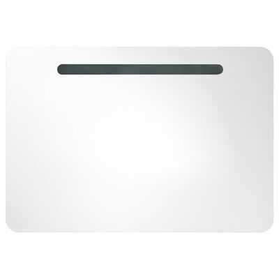 Armário espelhado para casa de banho com LED 80x9,5x55 cm